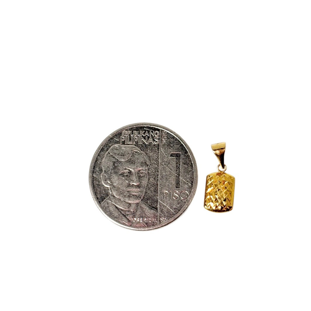18k Saudi Gold Dancing Chain Manipis Level 2 + 18k Saudi Gold Square Diacut Pendant