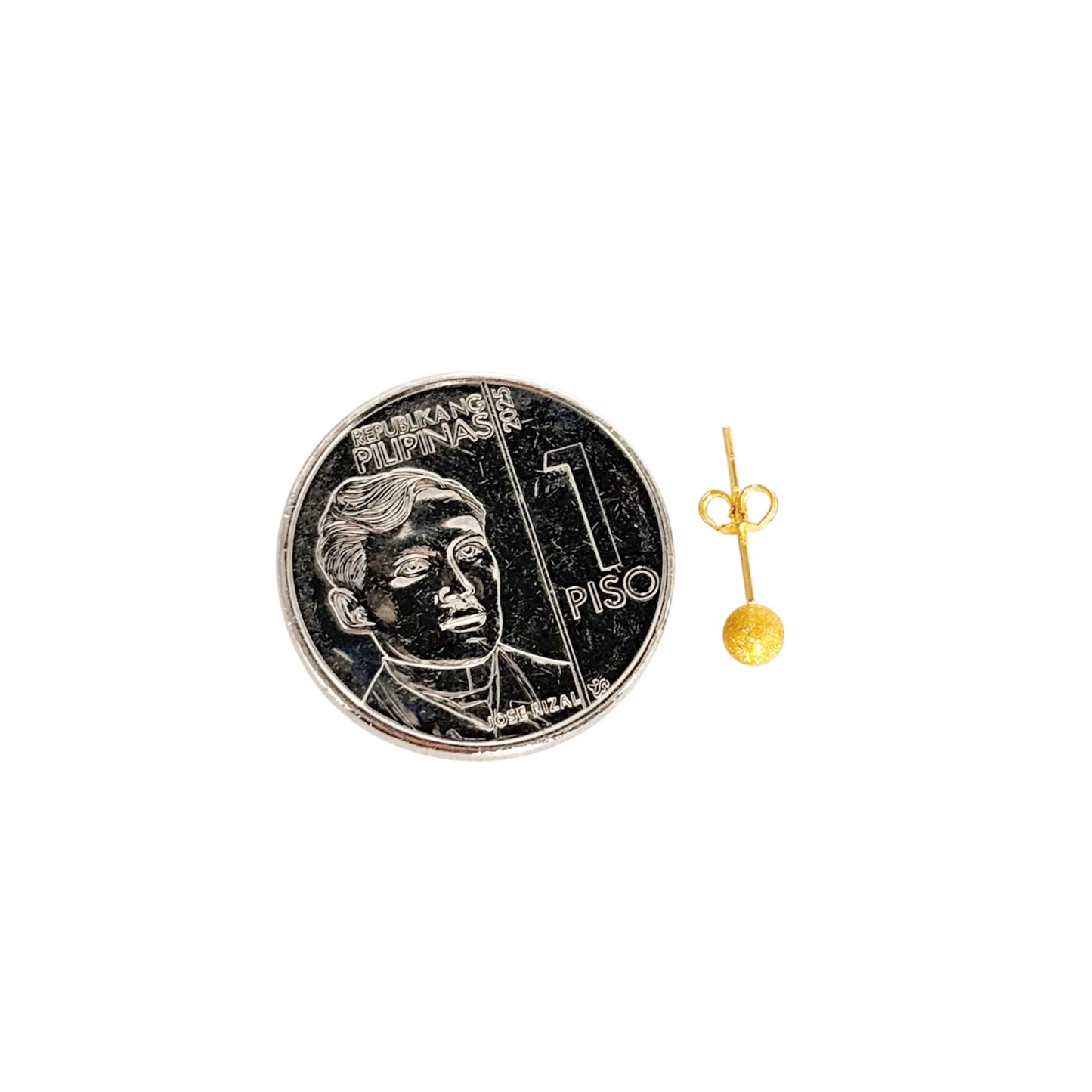18k Saudi Gold Glitter Ball Earring
-SKUMY2226EAR1