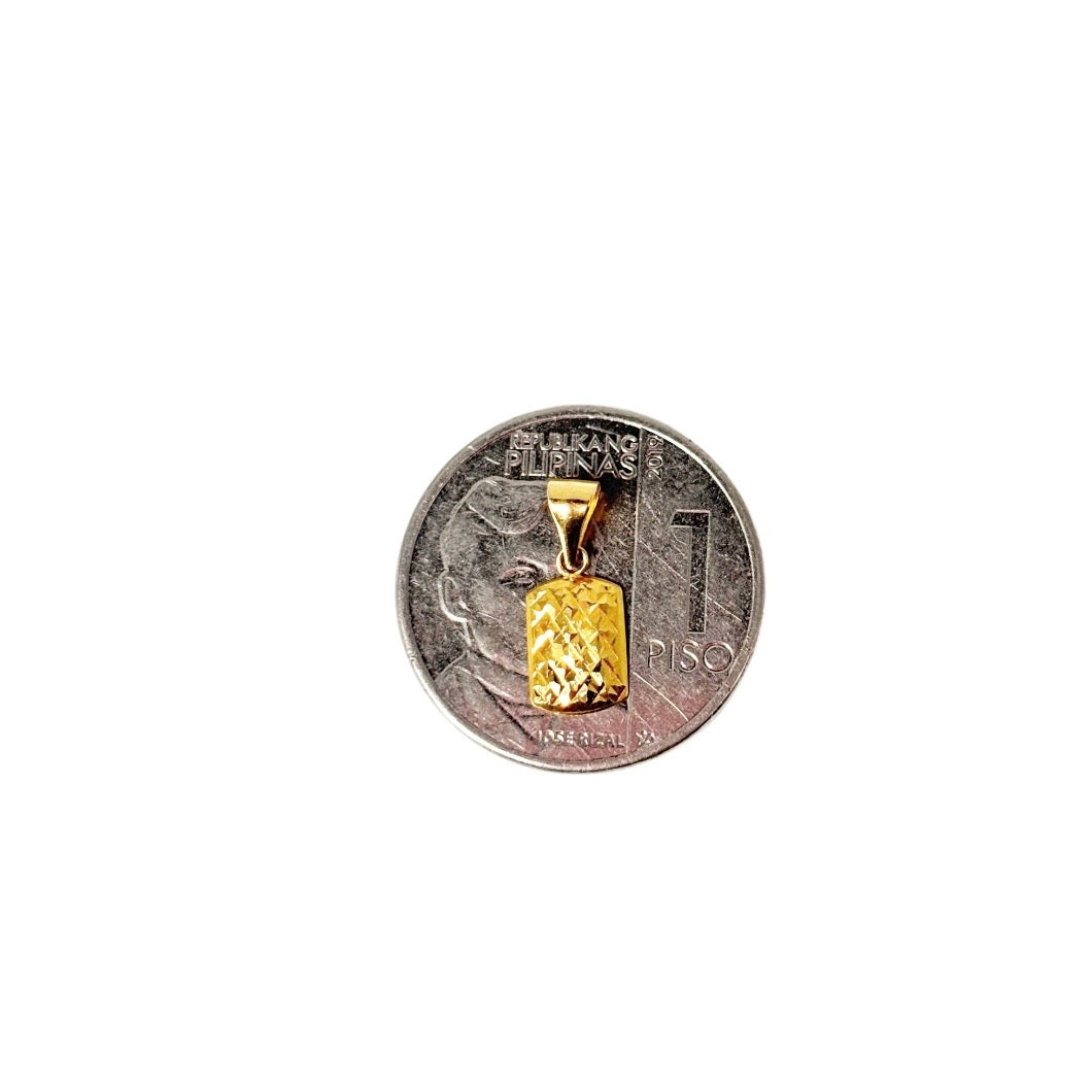 18k Saudi Gold Dancing Chain Manipis Level 2 + 18k Saudi Gold Square Diacut Pendant