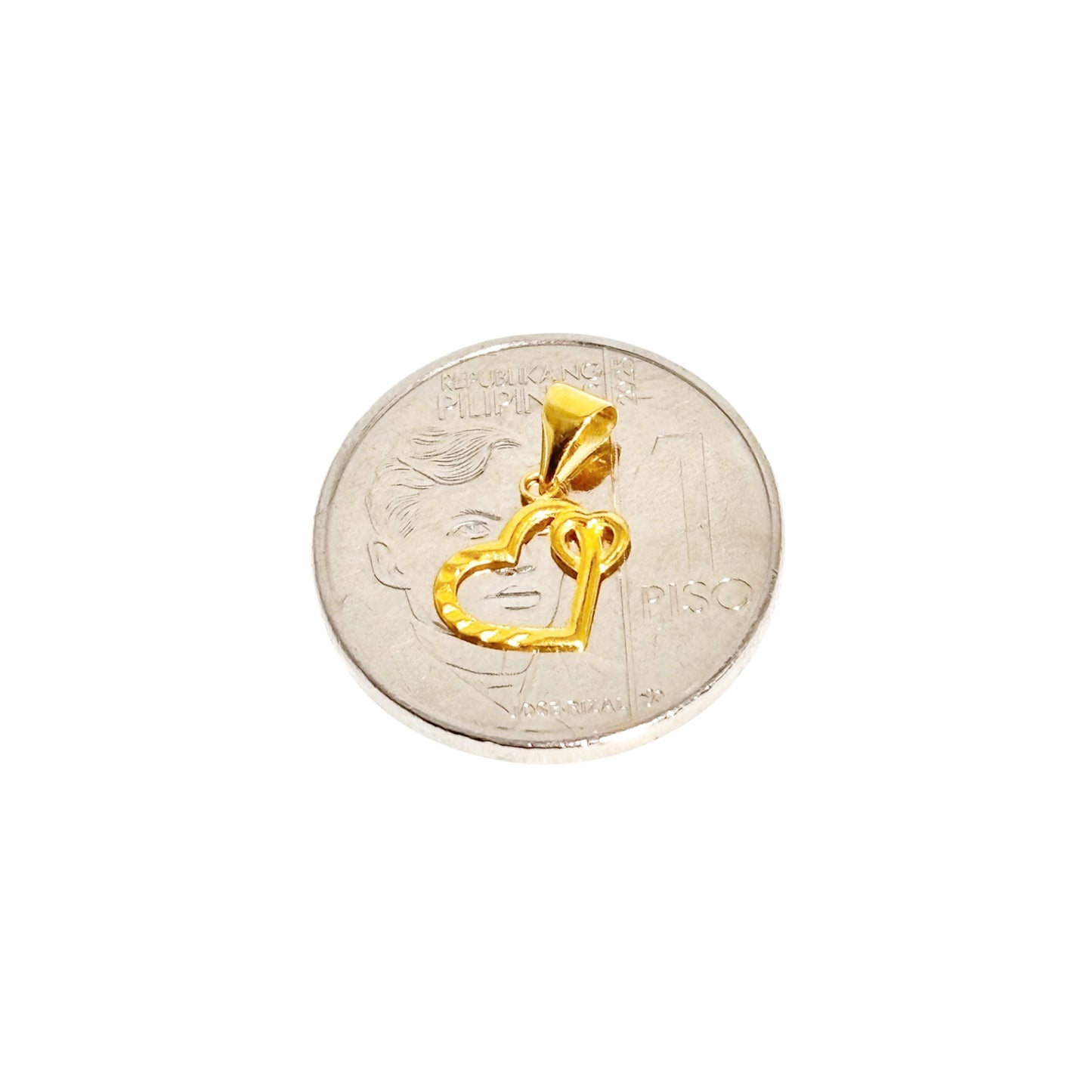 18k Saudi Gold Mini Me Heart Pendant .13 grams - SKU-GCEU7IUP