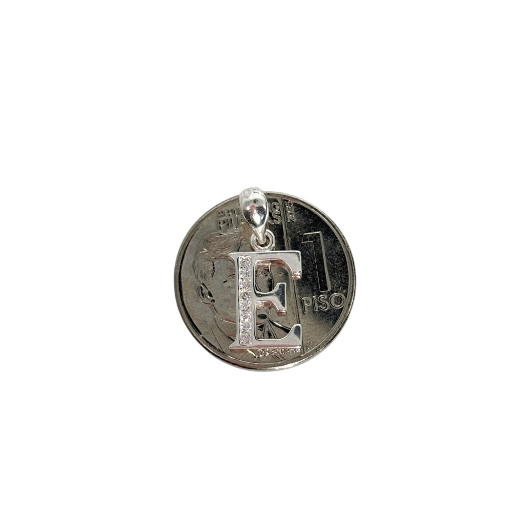 MT - 92.5 Sterling Silver - Letter E Pendant