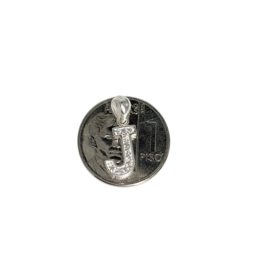 MT - 92.5 Sterling Silver - Letter J Pendant