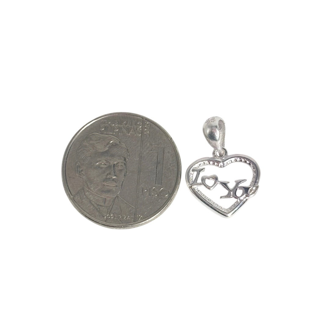 MT - 92.5 Sterling Silver - Love Heart Pendant