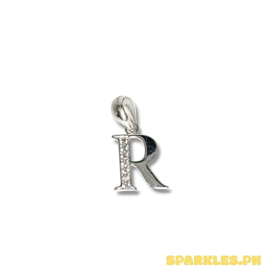 MT - 92.5 Sterling Silver - Letter R Pendant