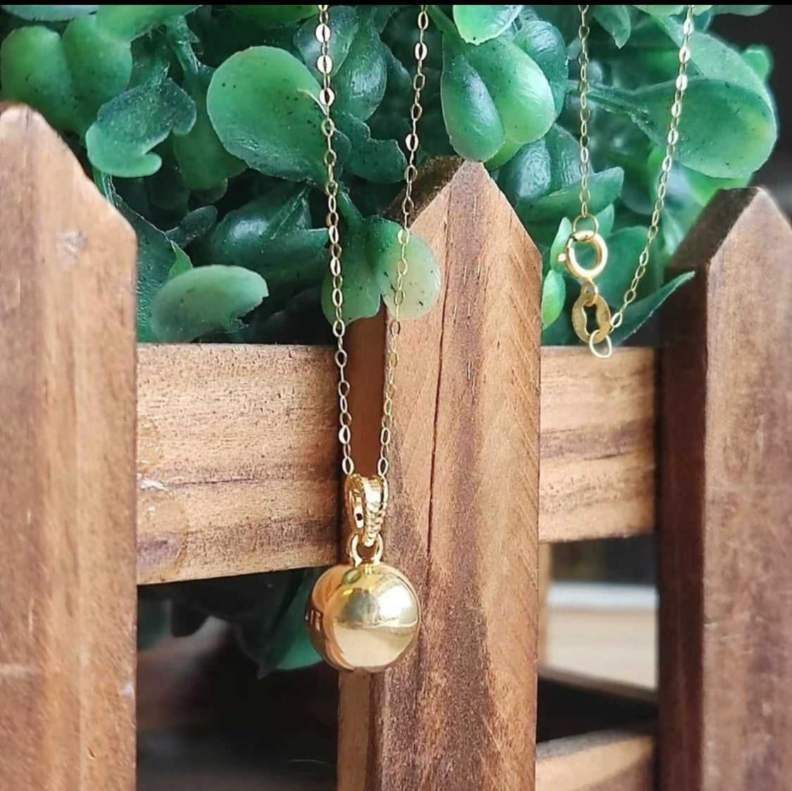 Ball Style Ampaw Set with Tauco Chain 18k Saudi Gold