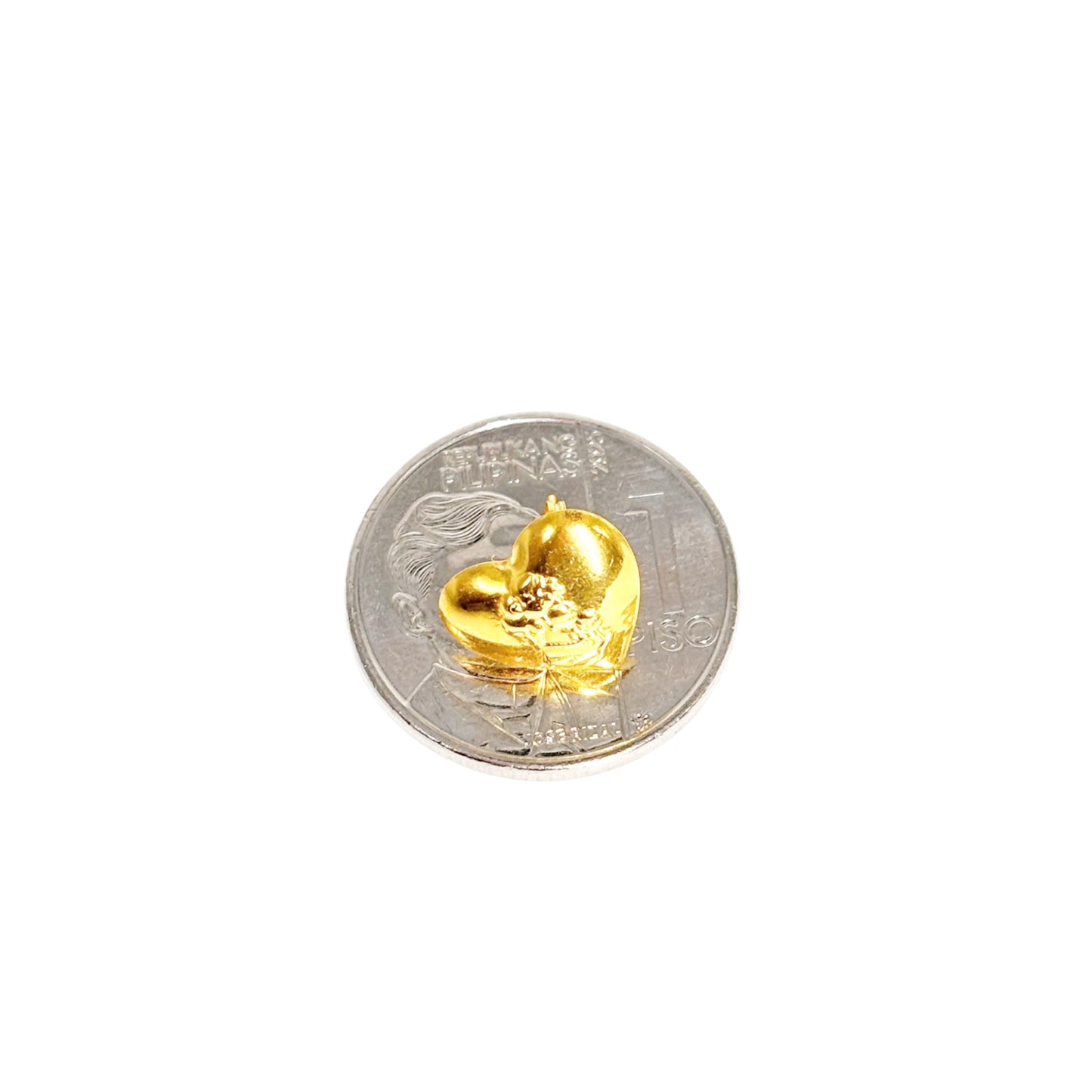 18k Saudi Gold Queen Heart Earring - SKUMY2626EAR2