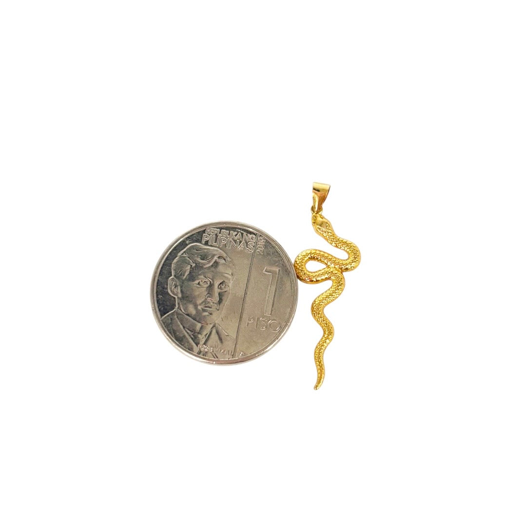 18k Saudi Gold Karkar Chain 18" + 18k Saudi Gold Cobra Pendant