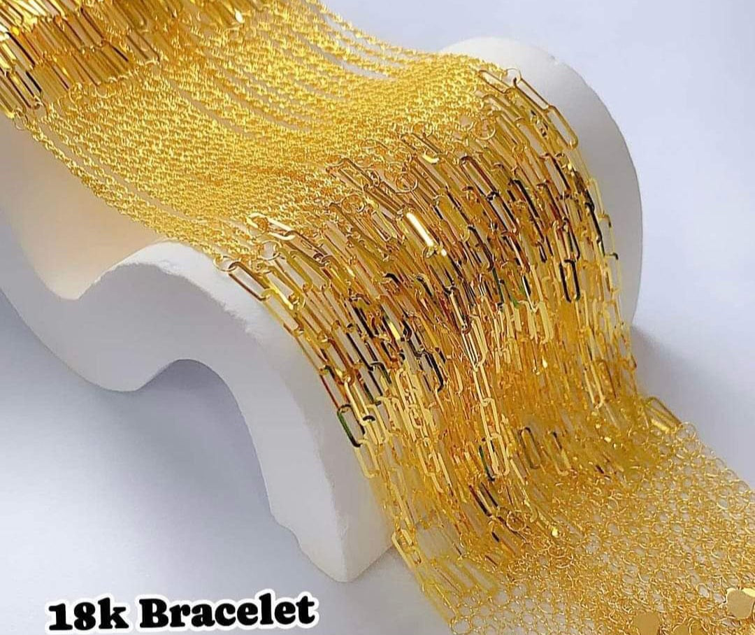 18k Rope Paperclip Bracelet