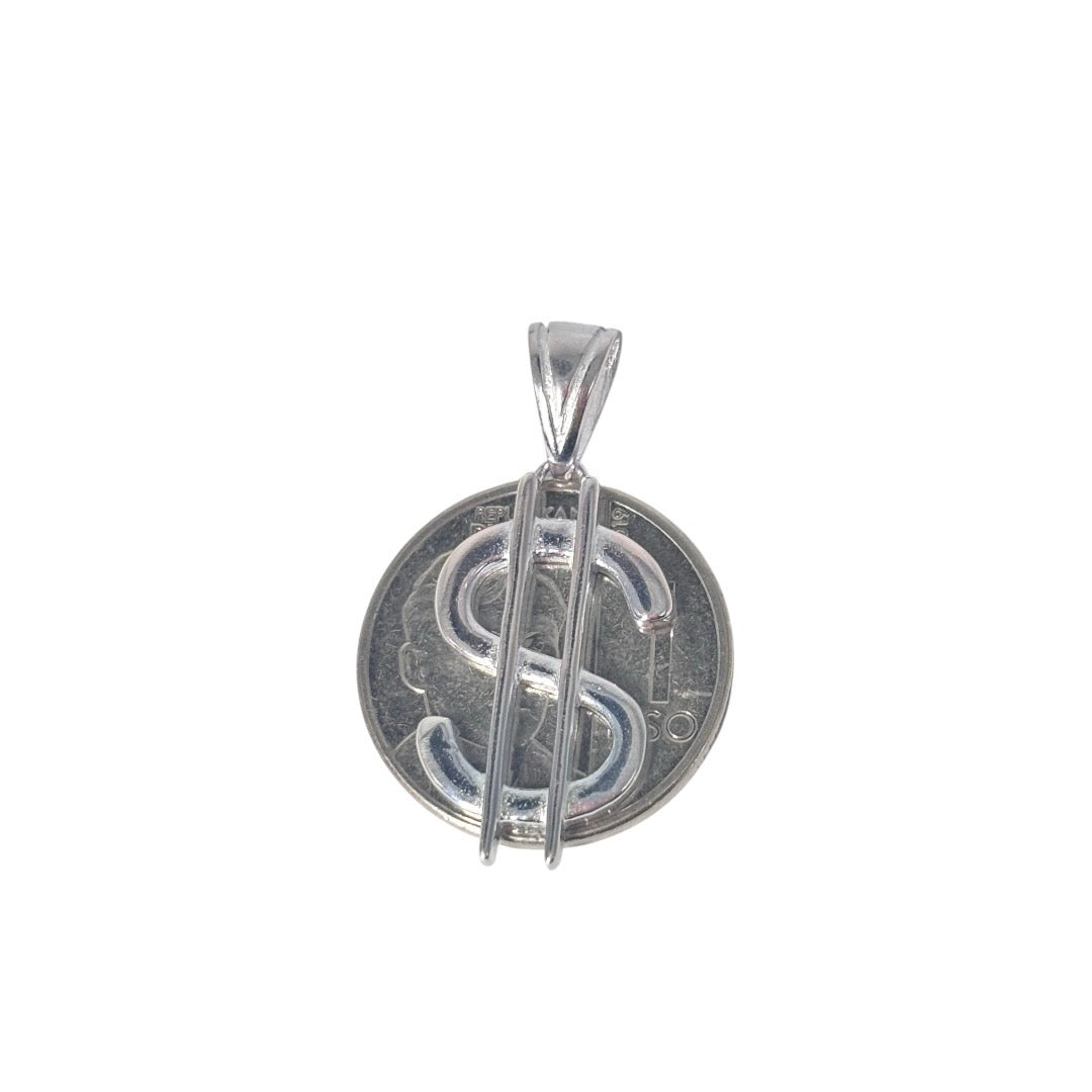 92.5 Sterling Silver - Dollar Pendant
