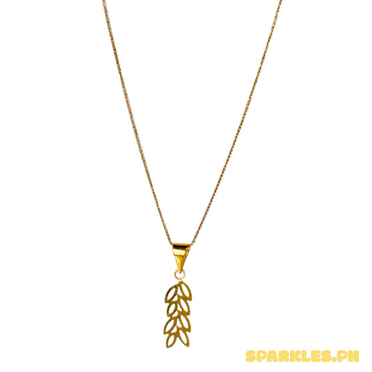 "18k Saudi Gold Foxtail Chain 18"" + 18K Saudi Gold Palay Pendant Solid Pawnable "