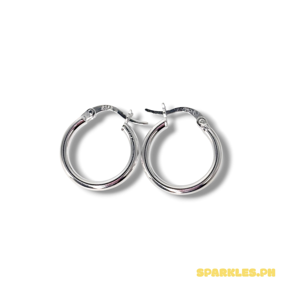 92.5 Sterling Silver - 15mm Plain Clip Earrings
