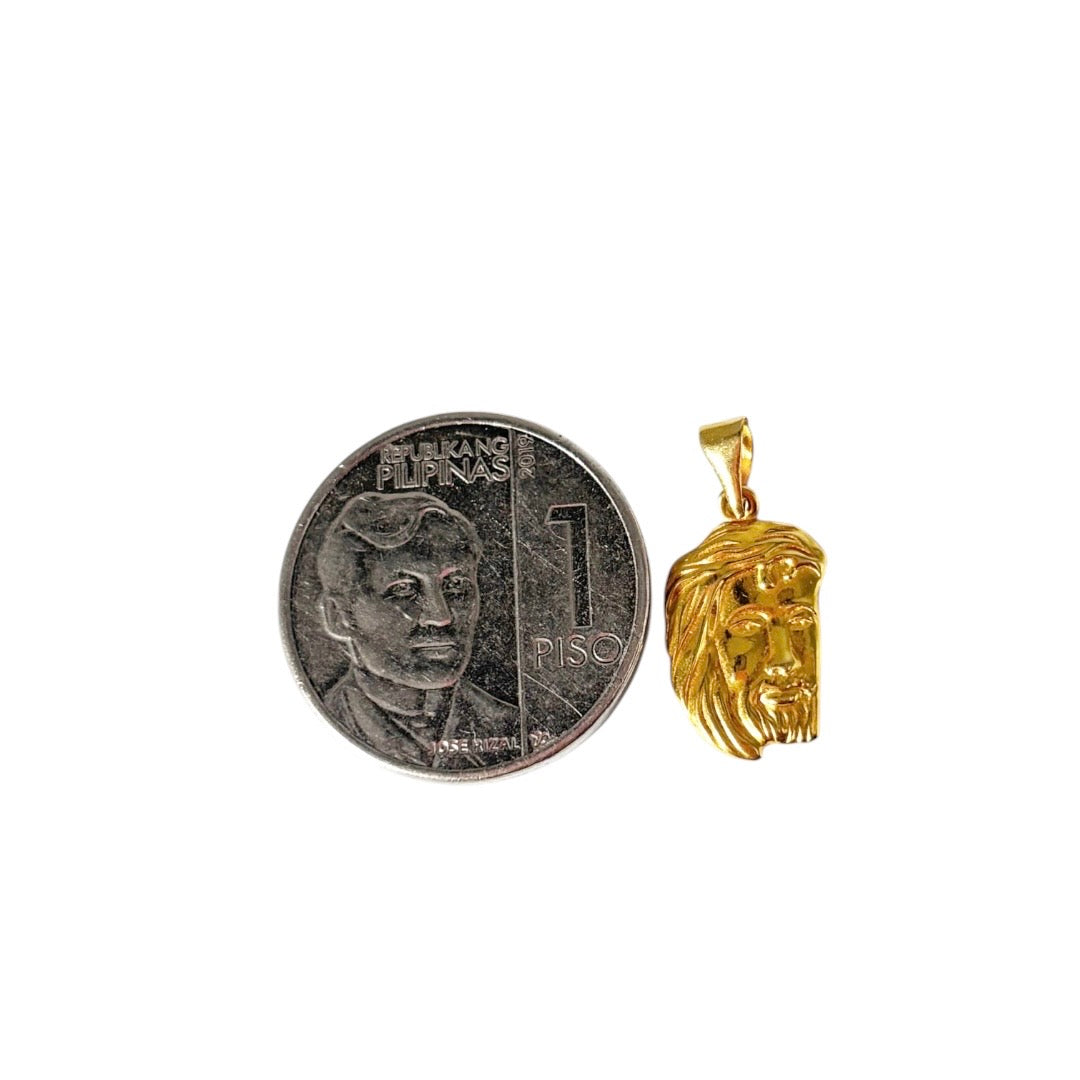 18k Saudi Gold Karkar Chain 20” + 18k Saudi Gold Jesus Face Pendant