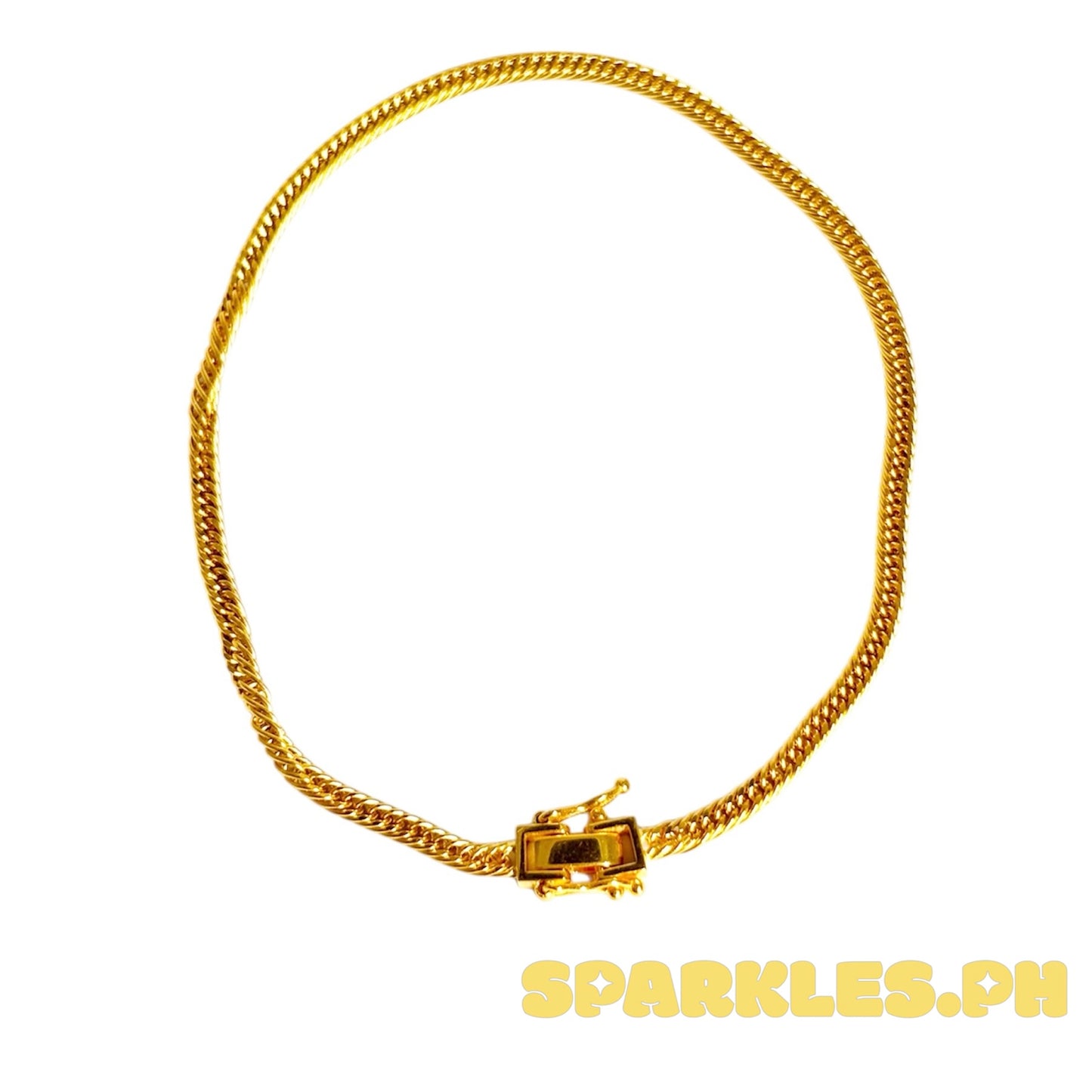 18k Saudi Gold Mens Triple Lock Bracelet - SKUAP1526BRA1