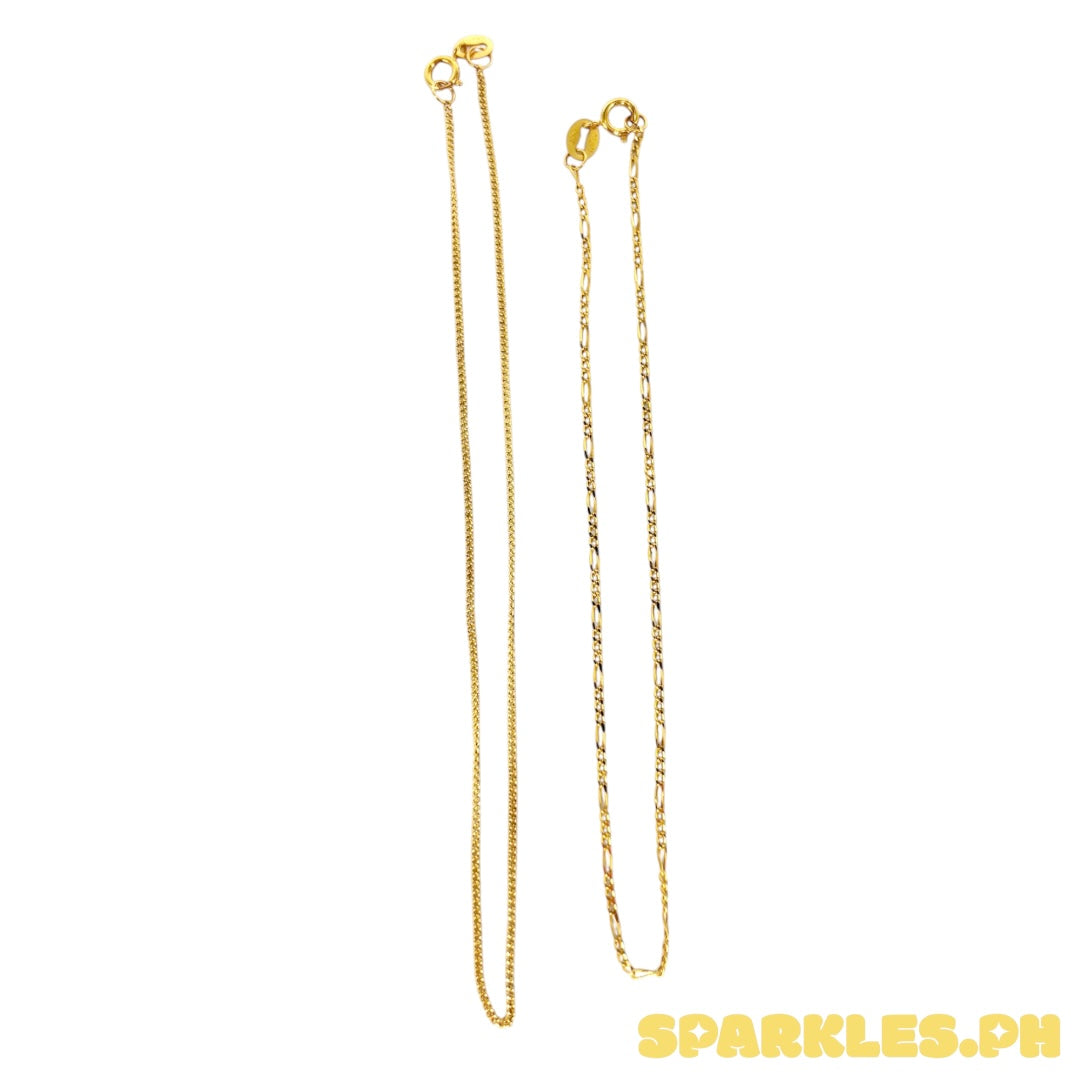 18k Saudi Gold Figaru Bracelet + 18k Saudi Gold Cadena BRACELET W/O Extender 7.5"