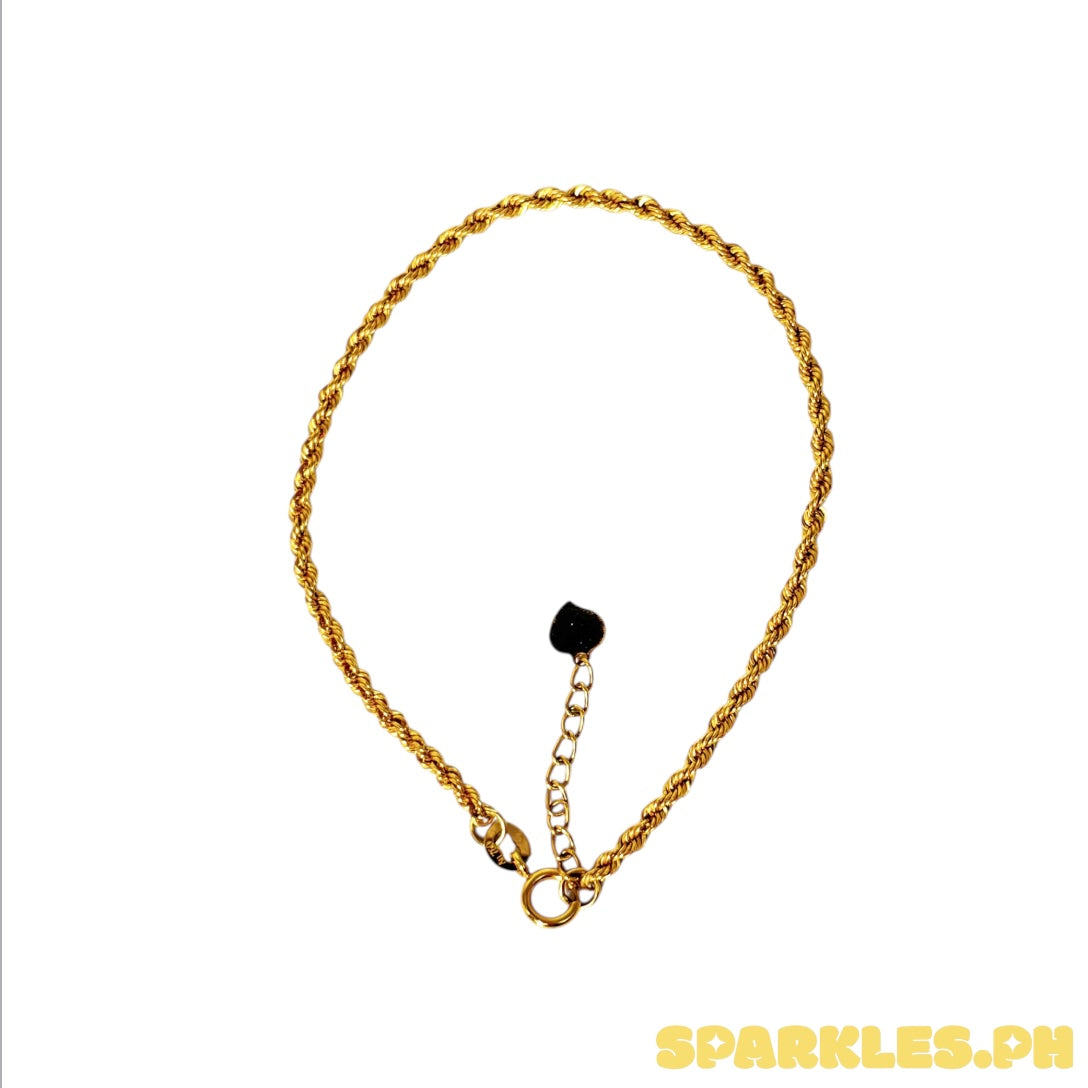 SK - 18k Saudi Gold Rope Makapal Bracelet 7.5" V3