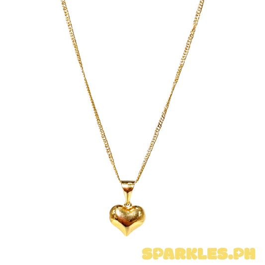 18k Saudi Gold Japan Style Chain V1 18" + 18k Saudi Gold Pointed Ivana Buo Pendant v1