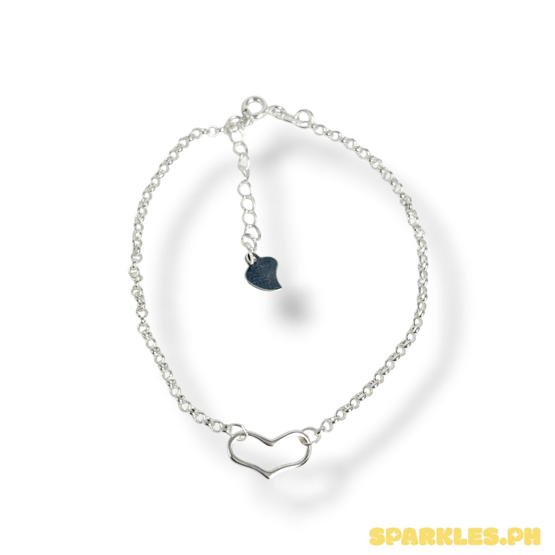 MT - 92.5 Sterling Silver - Happy Heart Bracelet