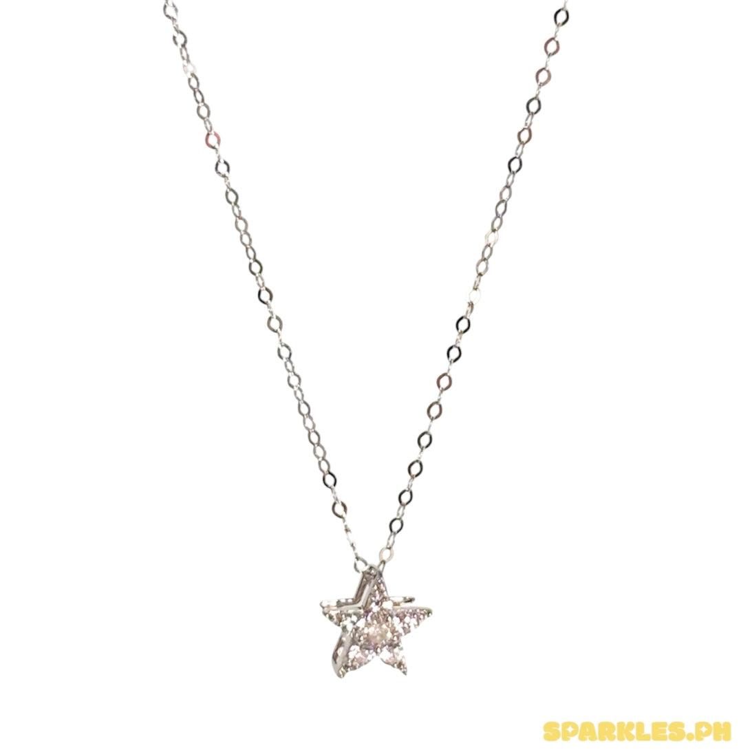 18k Natural Diamond - Mini Star Necklace