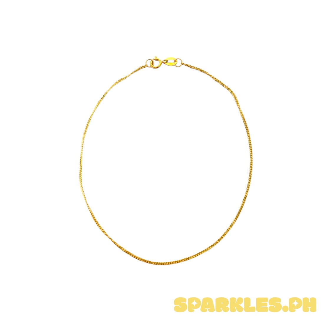 18k Saudi Gold Cadena BRACELET W/O Extender 7.5"