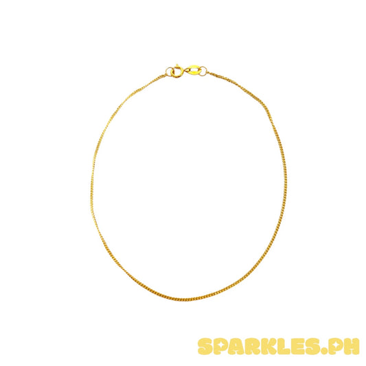 18k Saudi Gold Cadena BRACELET W/O Extender 7.5"