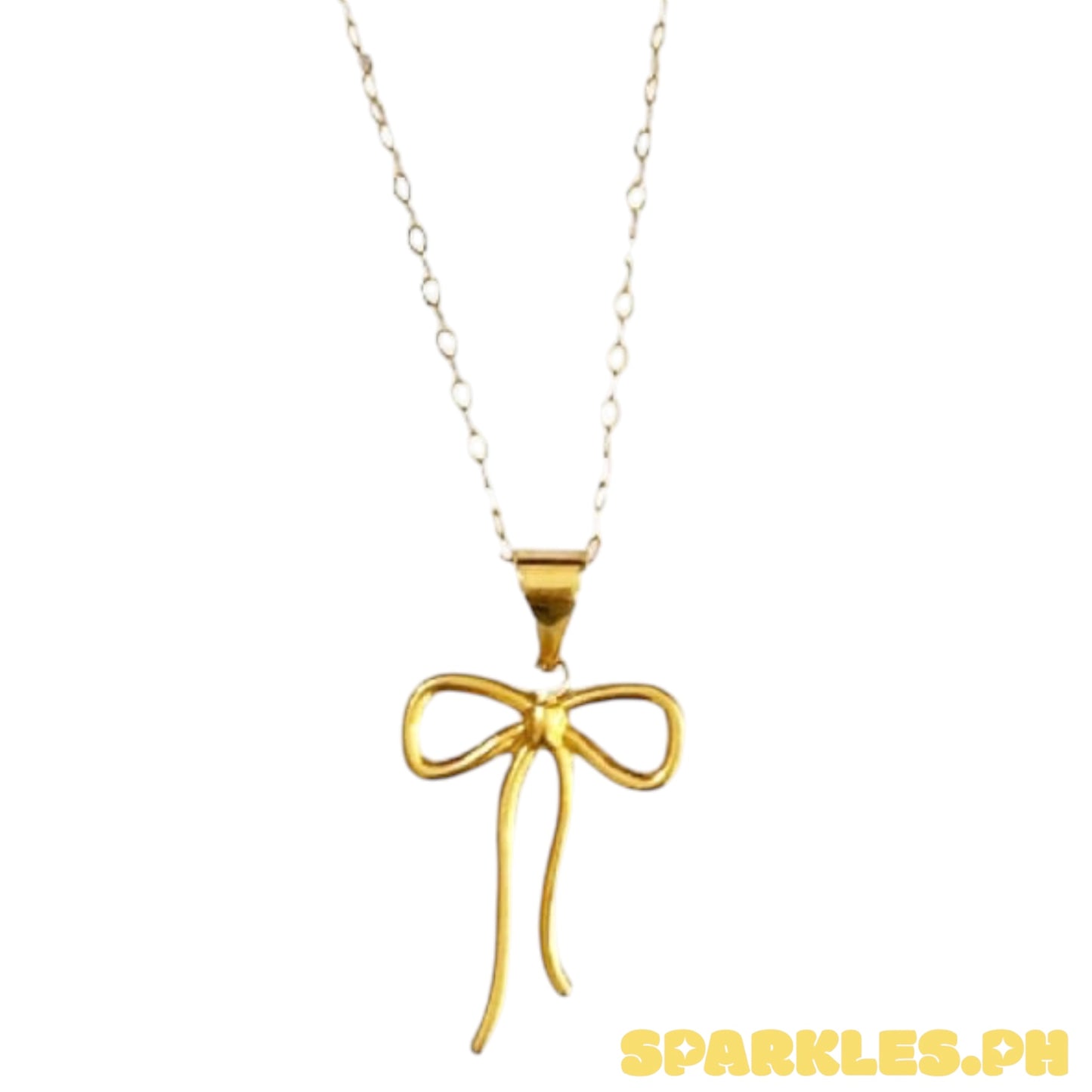 Level 1 Tauco style Chain necklace+18k Ribbon style open back solid pendant Saudi Gold