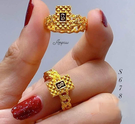 18k Diasquare Ampaw Rope Ring