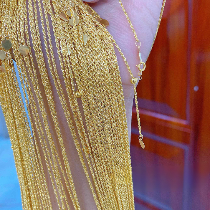 Adjustable Rope Chain Adjustable Rope Chain 18k Saudi Gold – Sparkles PH