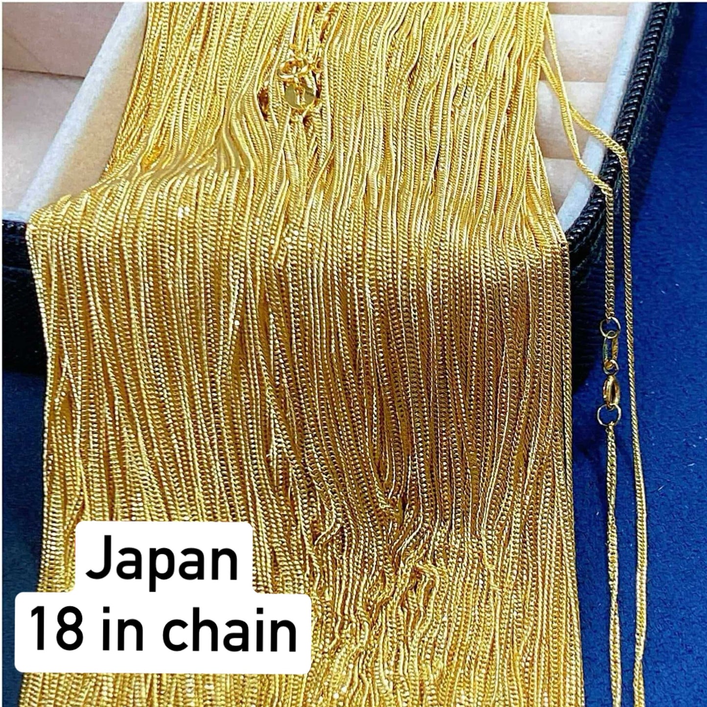 Japan chain 18 inches 18k gold solid