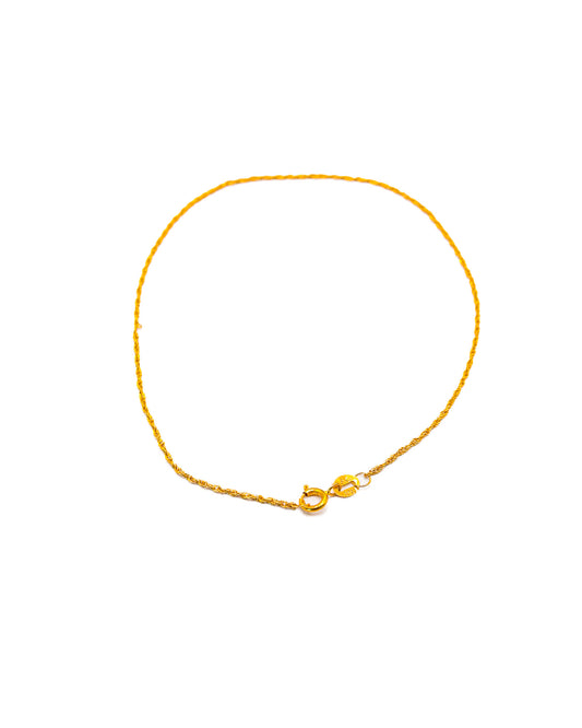 18k Rope Bracelet Saudi Gold Lightweight Only