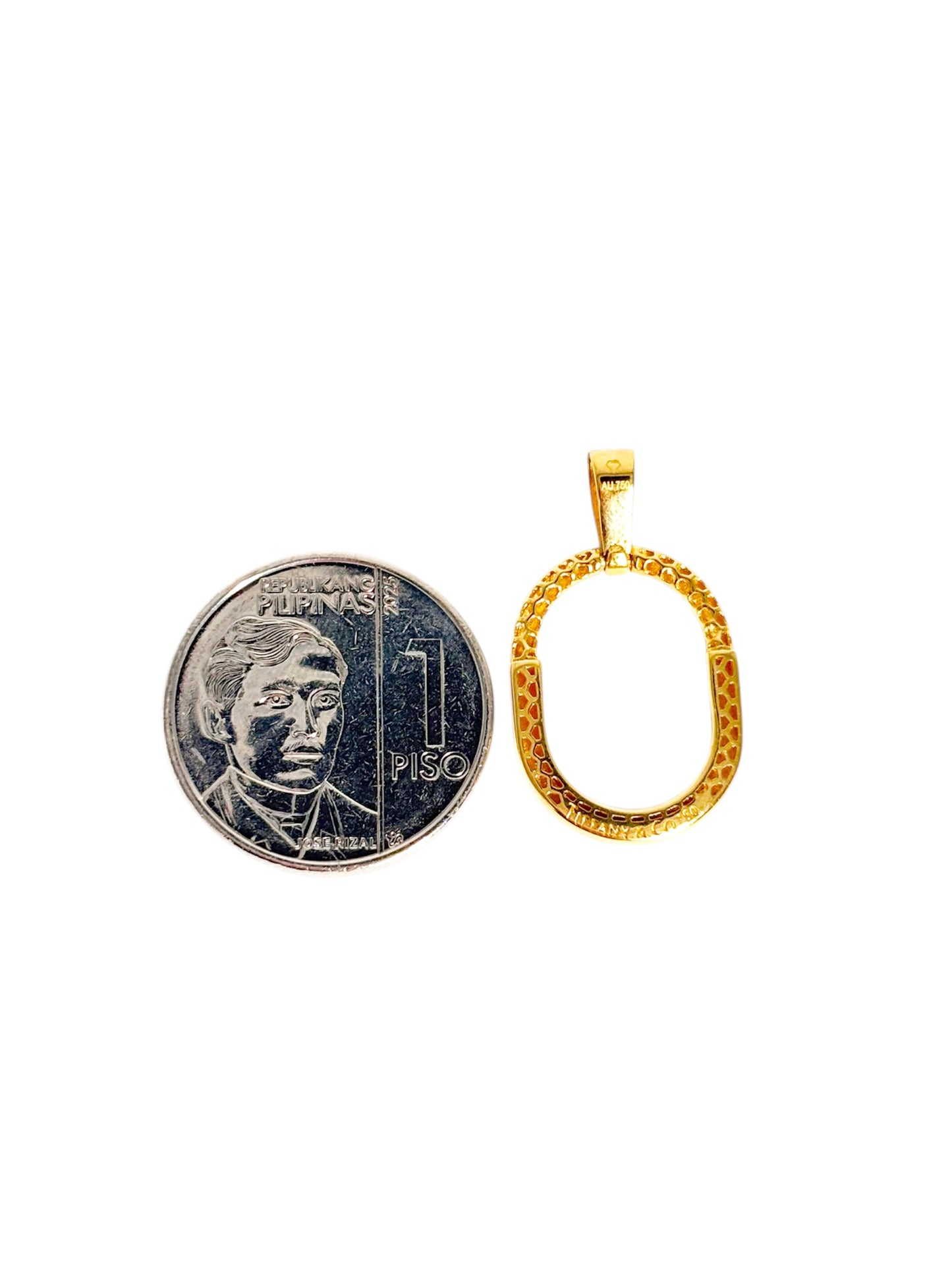 18k Saudi Gold Oval Pendant -
SKUAP1526PEN1