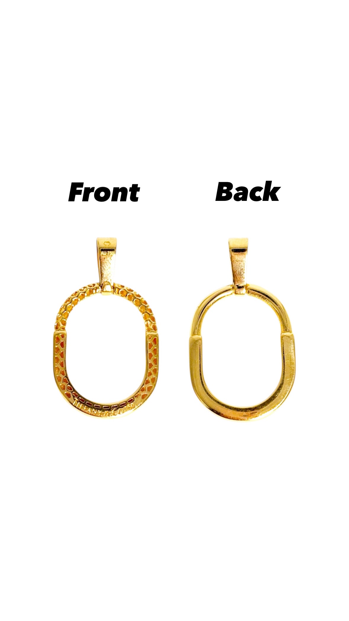 18k Saudi Gold Oval Pendant -
SKUAP1526PEN1