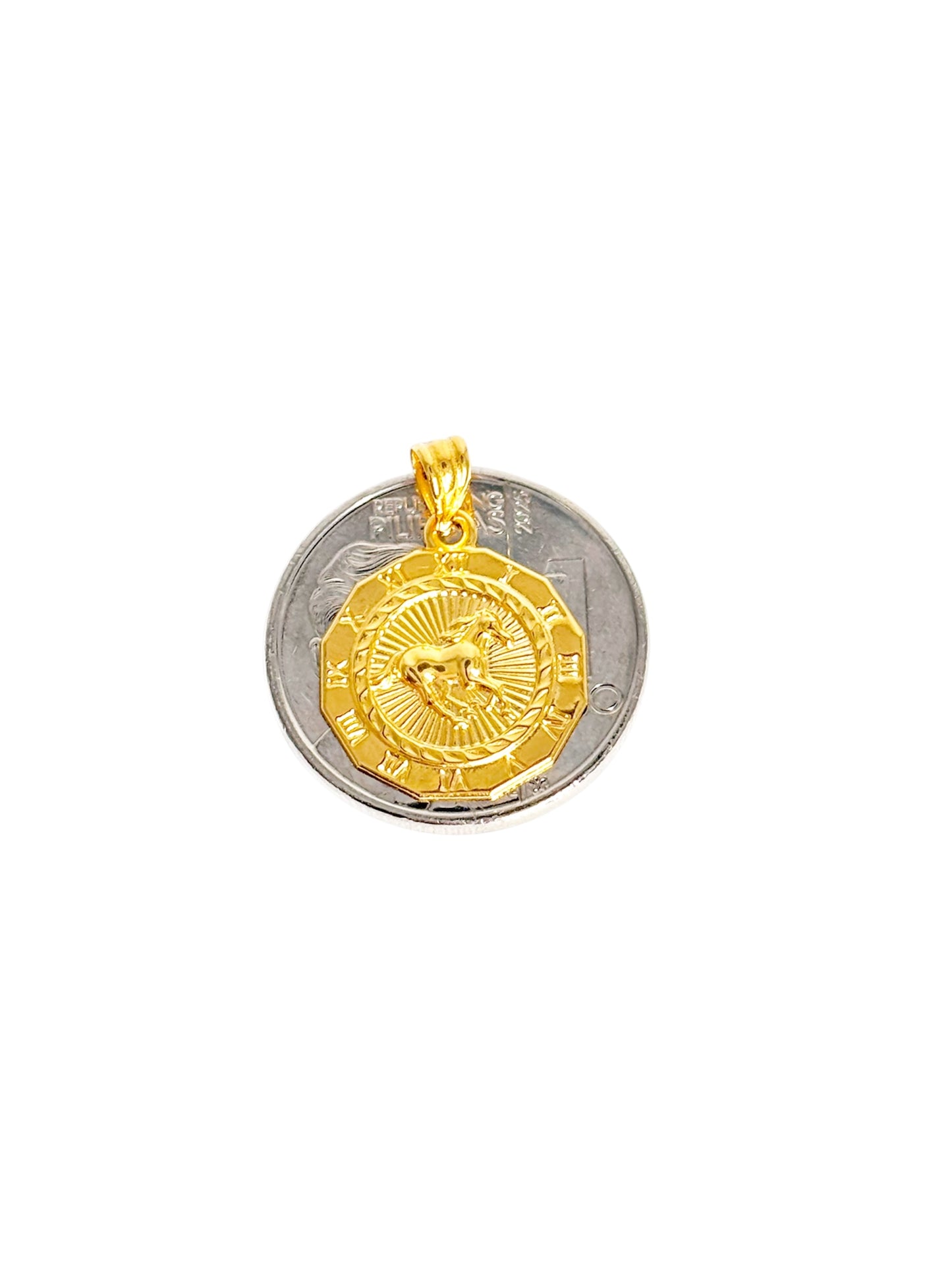 18k Saudi Gold Clock Horse V2 Pendant
-SKUAP1526PEN3
