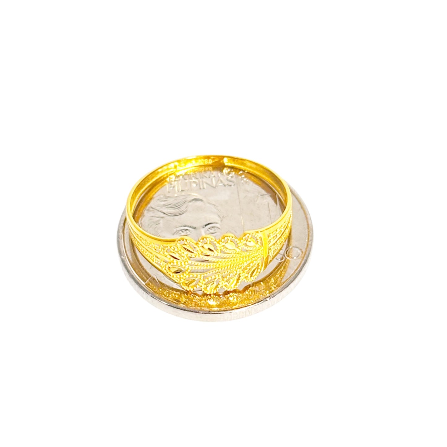 18k Saudi Gold Classic Lace Ring -
SKUAP2326RIN1