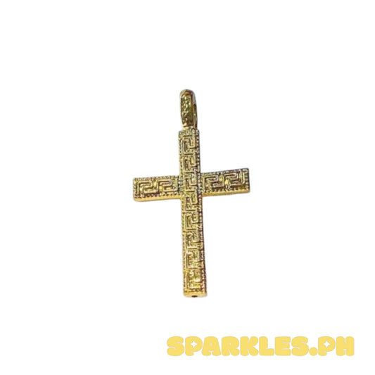 AMPAW/HOLLOW 18k Saudi Gold Cross Pendant