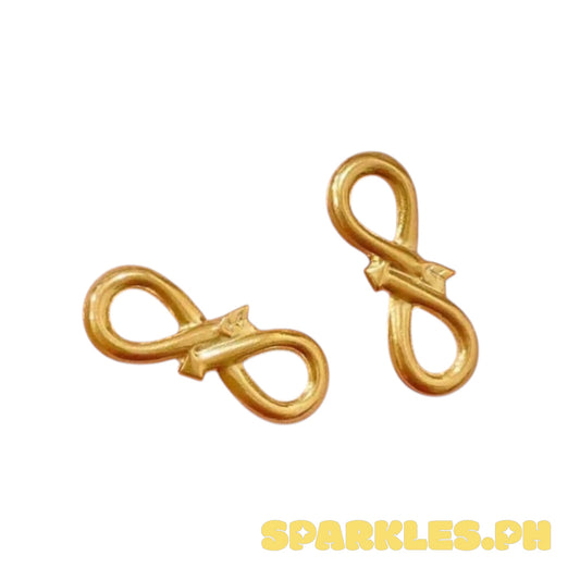18k Saudi Gold Infinity Arrow Earring
