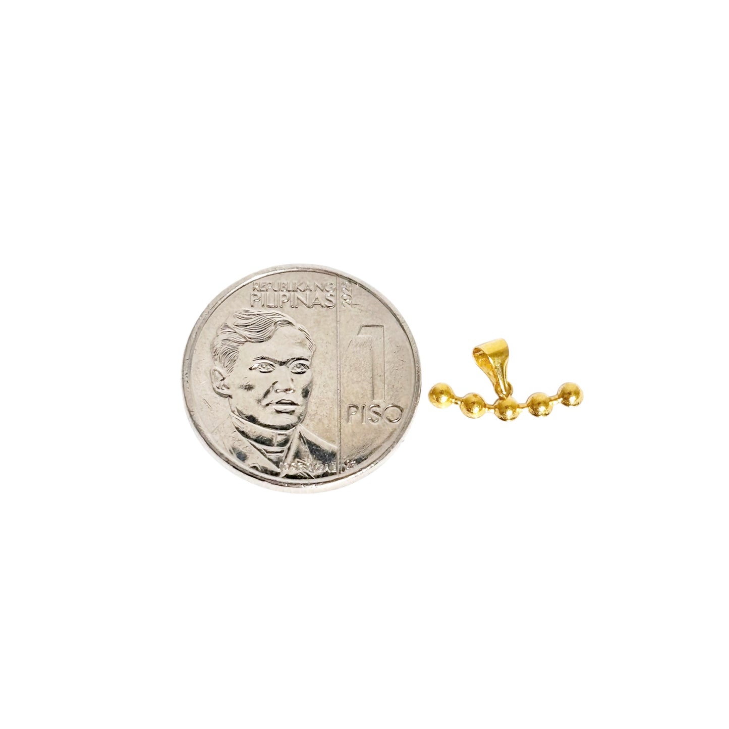 18k Saudi Gold Bubble Smiley Style Pendant .14 grams - SKU-ACBFH21M