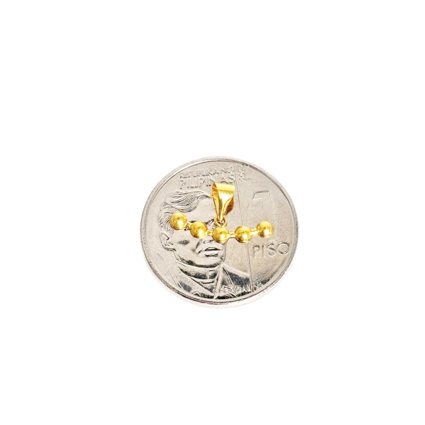 18k Saudi Gold Bubble Smiley Style Pendant .14 grams - SKU-ACBFH21M