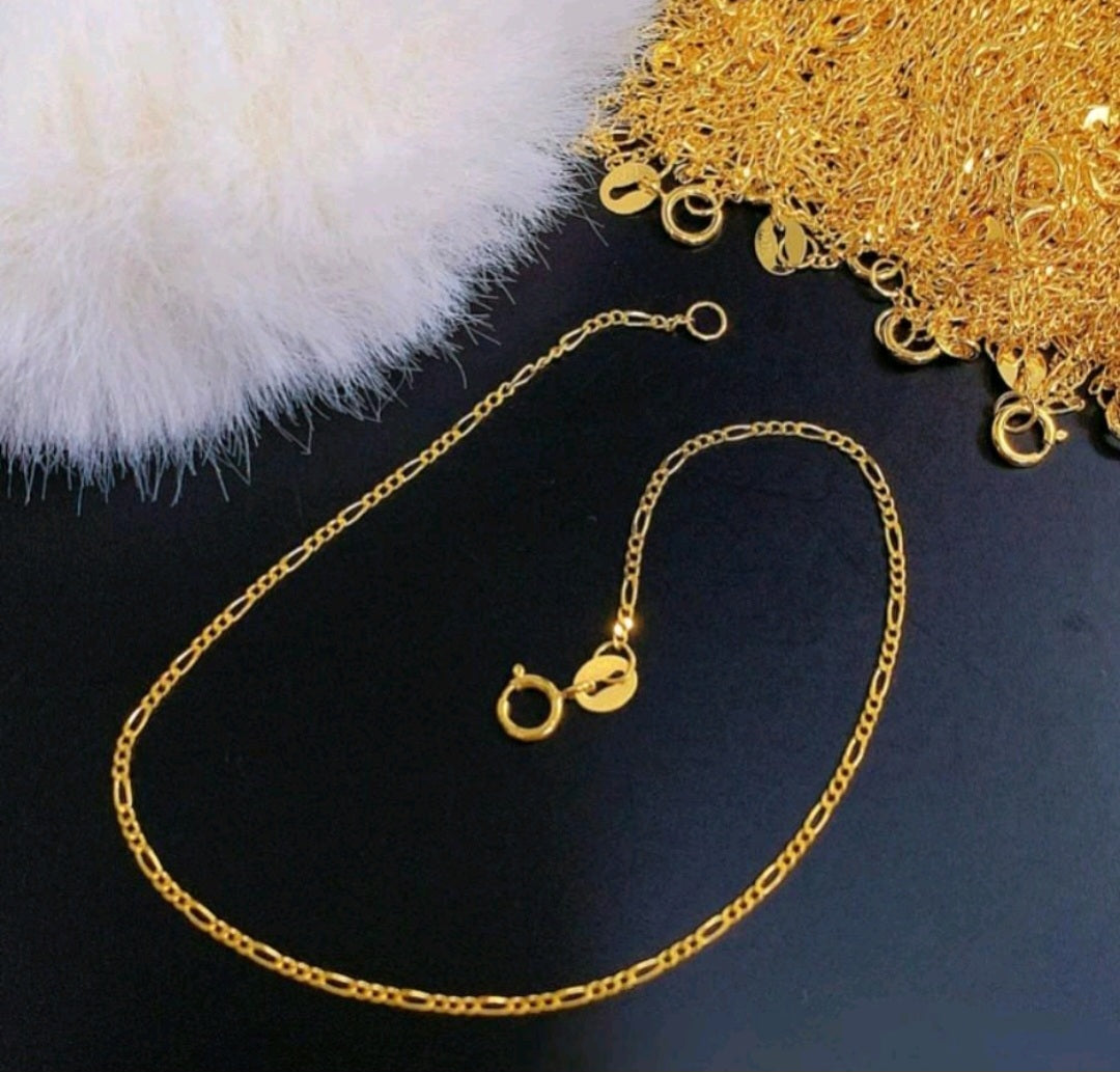 18k Saudi Gold Figaru Bracelet - SKU-S775AL3H