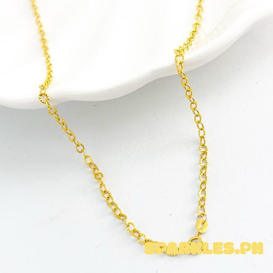 18k Saudi Gold Diacut Circle Chain 20” - SKU-XZSPKSUY