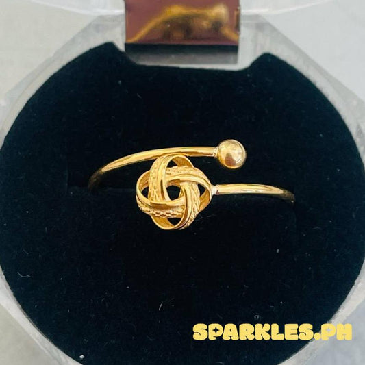 18k Saudi Gold Ensaimada Ring - SKU-HAIZSY8N