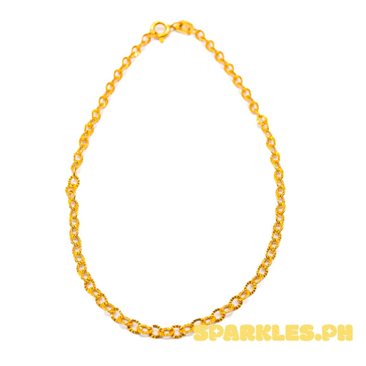 18k Saudi Gold Diacut Circle Bracelet Solid Pawnable - SKU-R9EOXSMM