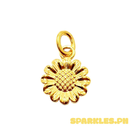 18k Saudi Gold Sunflower Style AMPAW Pendant - SKU-WRYNQ356
