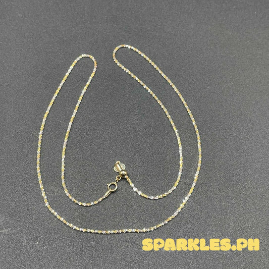 18k Saudi Gold 2Tone Necklace Solid Pawnable