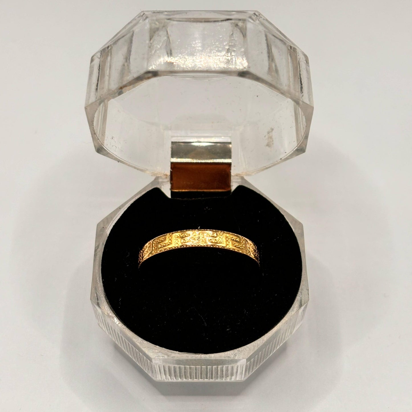 18k Saudi Gold Greek Ring Solid Pawnable - SKU-CLQKAT5R