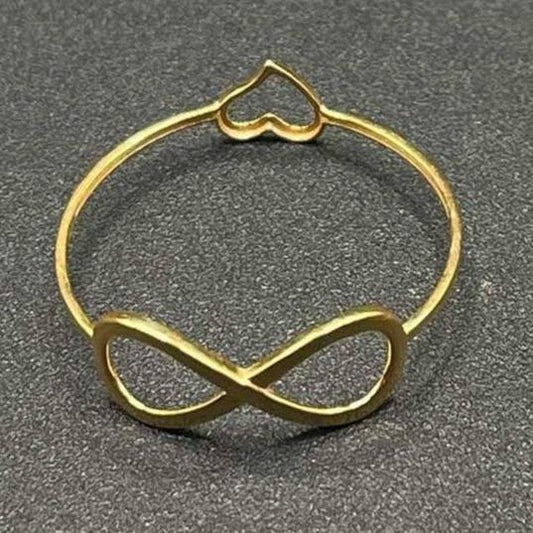 18k Saudi Gold Infiheart Ring Solid Pawnable - SKU-PRT26MN2