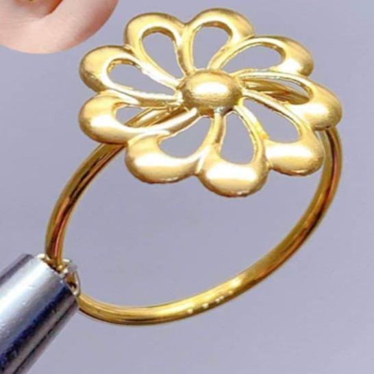 TURBINE RING - 18K GOLD SAUDI GOLD MAKINANG