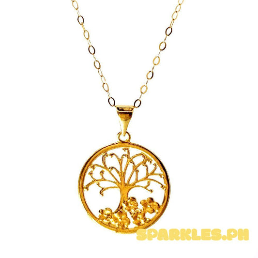 18k Saudi Gold Set Circle Tree + Tauco Chain lv1