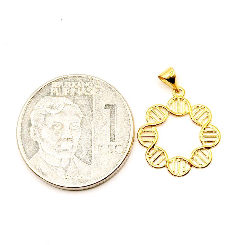 18k Saudi Gold DNA Style Pendant - SKU-3GGNMBQU