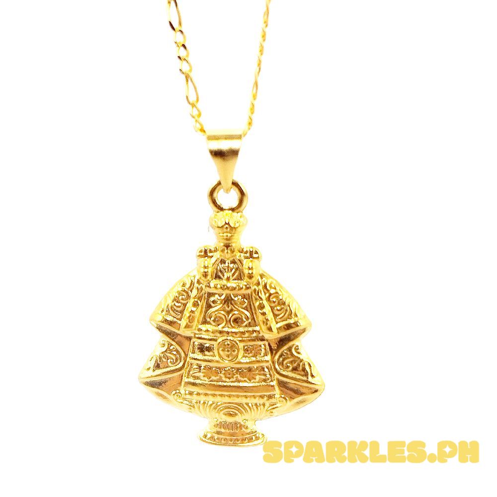 18k Saudi Gold Set Blessed Niño+ Figaru Chain 20"