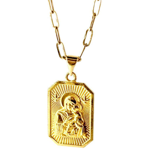 18k Saudi Gold Set Devotion + Micro Paperclip Makapal  20"